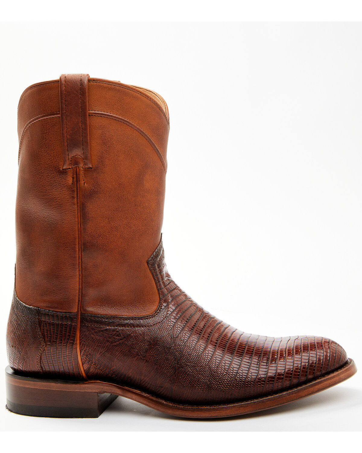 Image #2 - Cody James Black 1978&reg; Men's Carmen Exotic Teju Lizard Roper Boots - Round Toe, Cognac, hi-res
