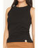 Image #3 - Carhartt Women's TENCEL&trade; Series Relaxed Ribbed Tank, Black, hi-res