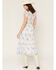Image #4 - Ash & Violet Women's Floral Print Short Sleeve Midi Dress, White, hi-res
