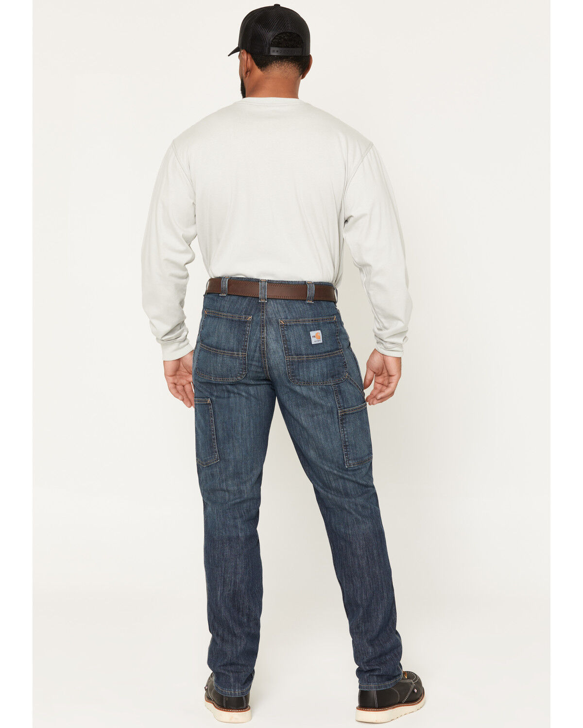 Image #3 - Carhartt Men's FR Boulder Force Rugged Flex&reg; Relaxed Utility Work Jeans, Slate, hi-res