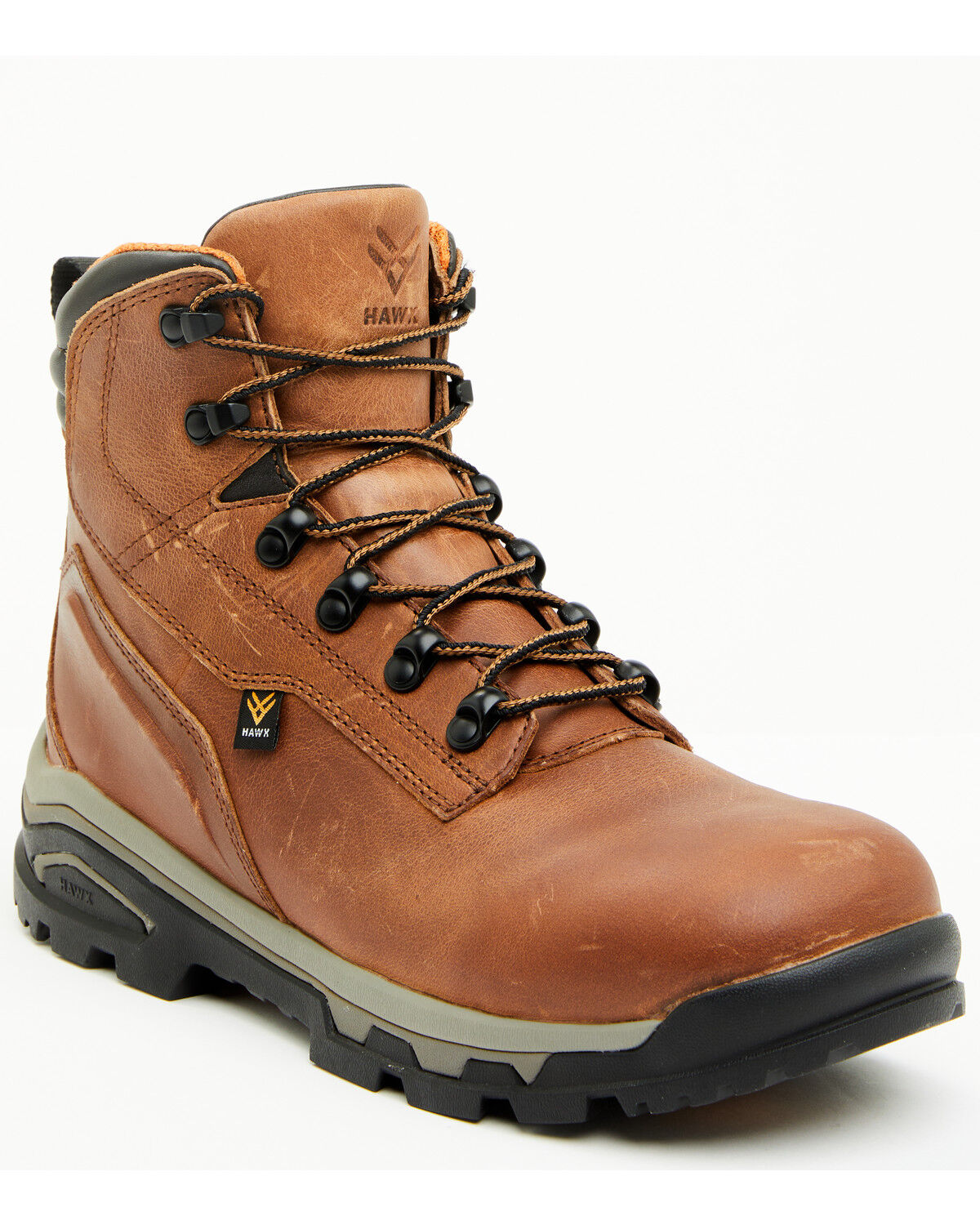 Hawx Men's 6" Enforcer Pro Work Boots - Soft Toe, Brown, hi-res