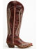Image #2 - Laredo Women's Roxelle Wide Calf Tall Western Boots - Snip Toe, Red, hi-res