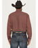 Image #4 - Cinch Men's Micro Geo Print Long Sleeve Button-Down Western Shirt, Red, hi-res