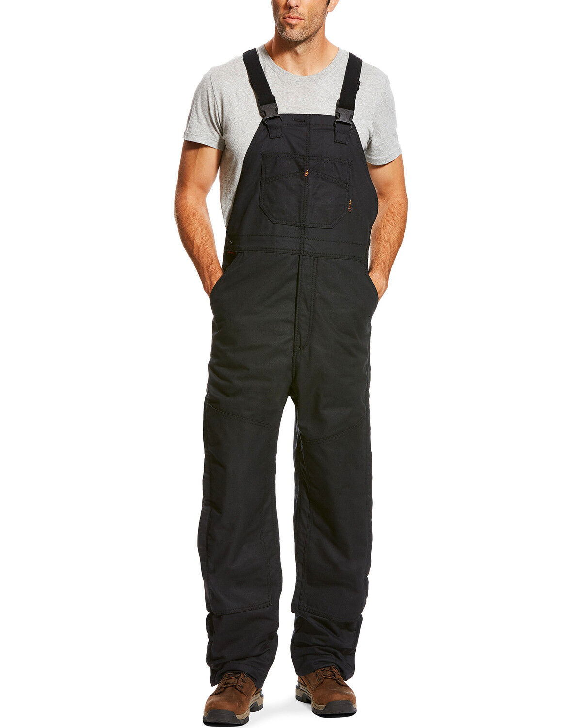 Ariat Men's FR Insulated Bib 2.0 Overalls, Black, hi-res