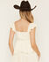 Image #6 - Cleo + Wolf Women's Flutter Solid Sleeveless Shirt, Ivory, hi-res