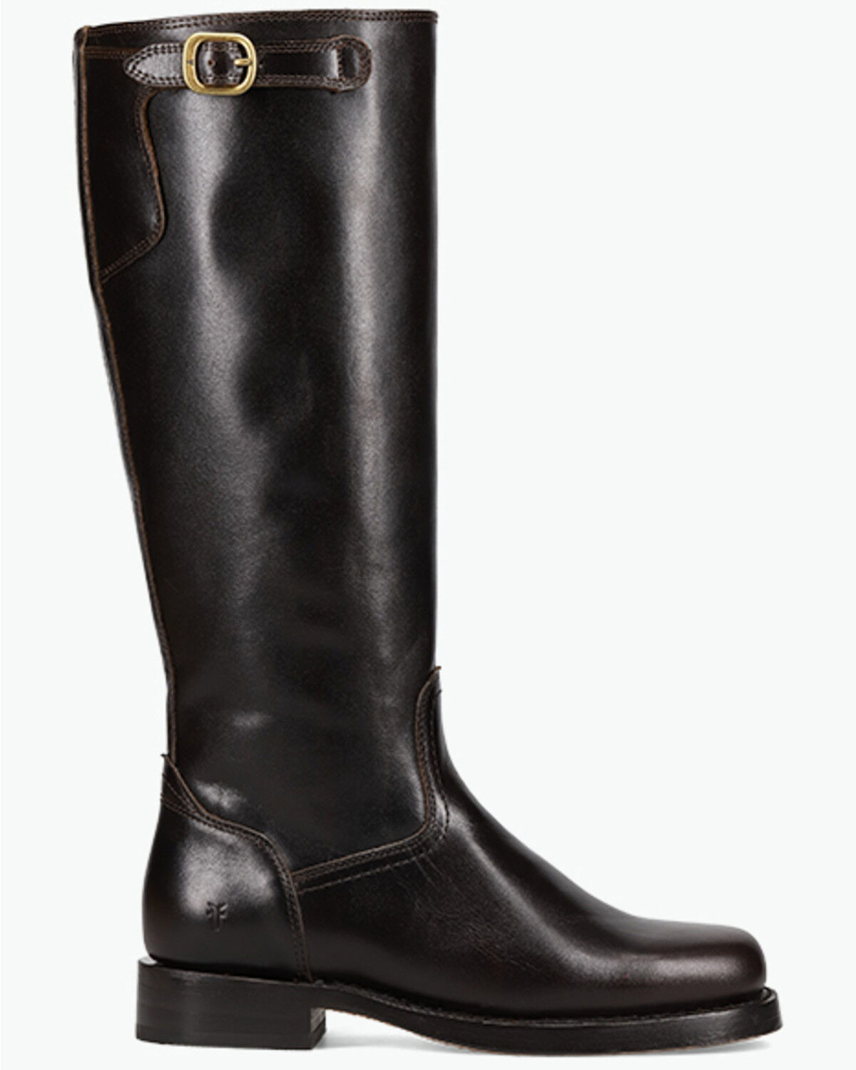 Image #2 - Frye Women's Campus Low Heel Tall Riding Fashion Boots - Round Toe, Dark Brown, hi-res