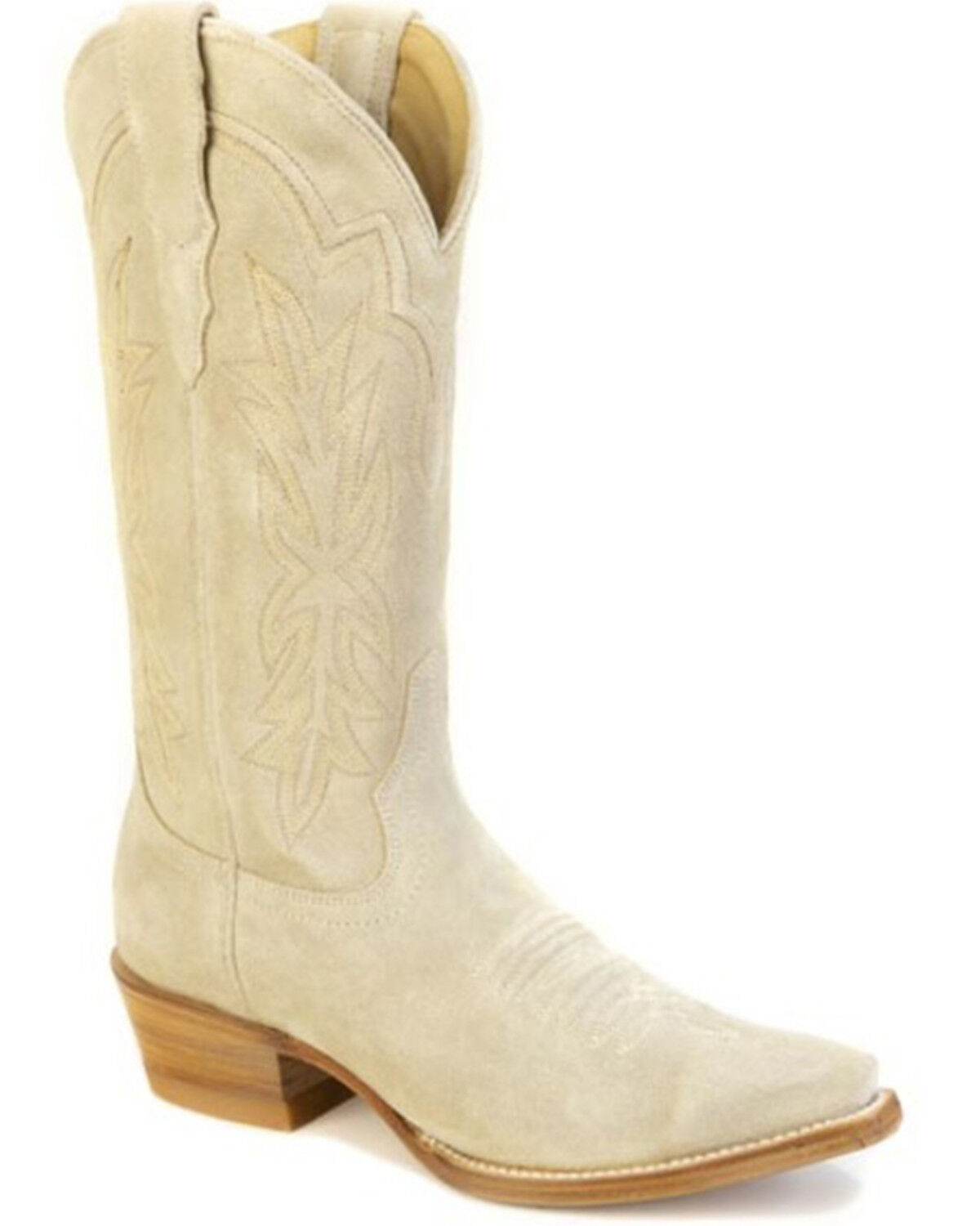Stetson Women's Casey Suede Western Boots - Snip Toe, Tan, hi-res
