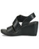 Image #3 - Born Women's Sapphire Wedge Sandals, Black, hi-res
