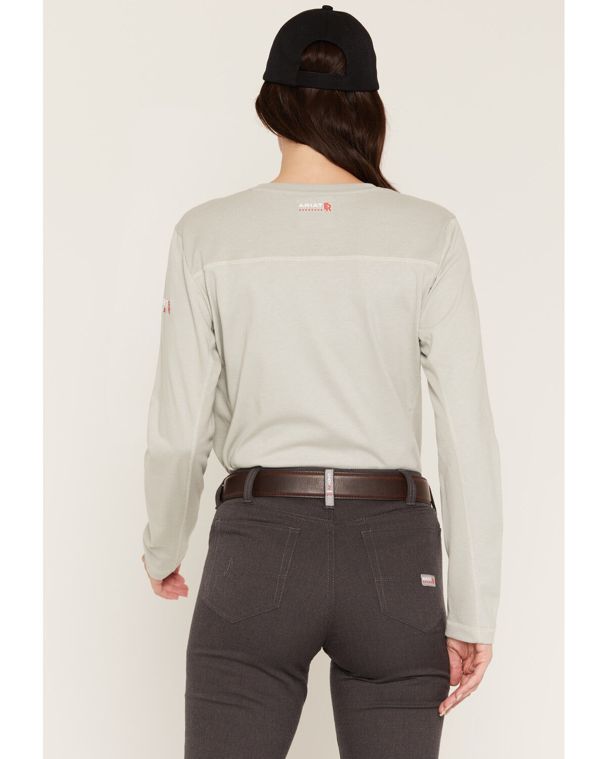 Image #4 - Ariat Women's FR AC Long Sleeve Work Top, Grey, hi-res
