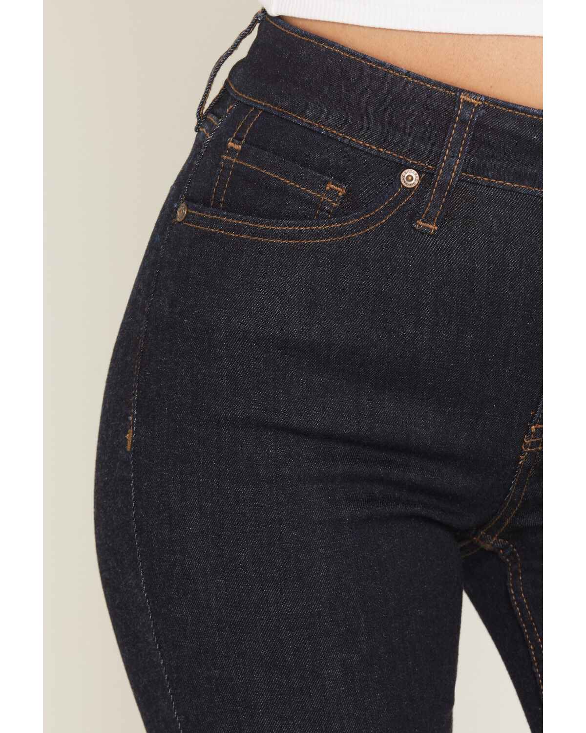 Image #2 - Shyanne Women's Birdie Dark Wash Luna High Rise Flare Stretch Denim Jeans, Dark Wash, hi-res