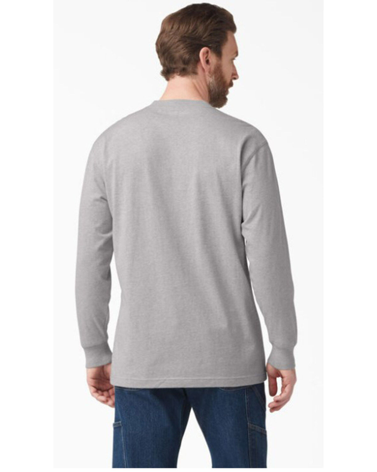 Image #2 - Dickies Men's Long Sleeve Logo Graphic T-Shirt, Heather Grey, hi-res