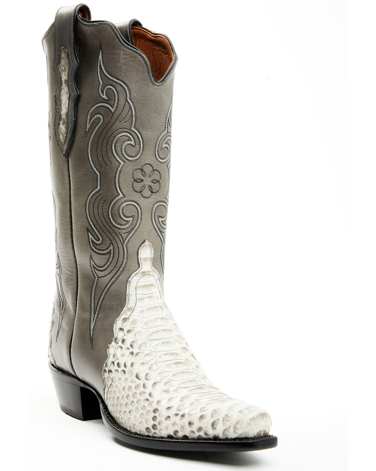 Tony Lama Women's Boot Barn Exclusive Exotic Python Tall Western Boots - Snip Toe, Natural, hi-res