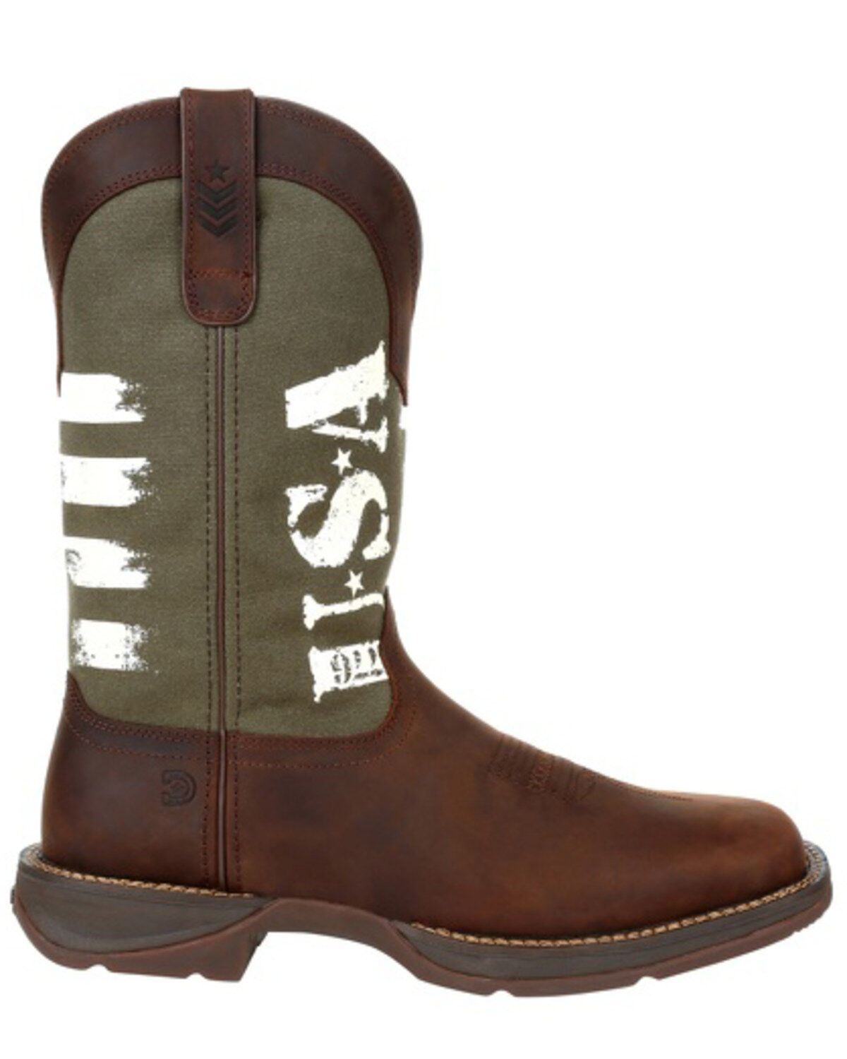 Image #2 - Durango Men's USA Western Performance Boots - Square Toe, Brown, hi-res