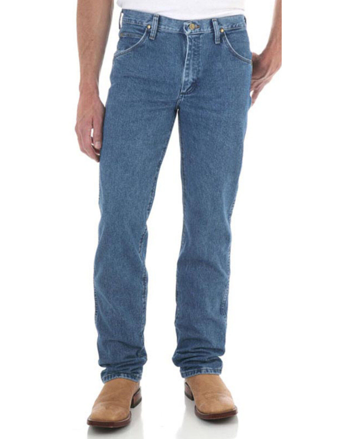 Image #2 - Wrangler Men's Dark Stone Premium Performance Cowboy Cut&reg; Slim Fit Straight Jeans, Dark Stone, hi-res