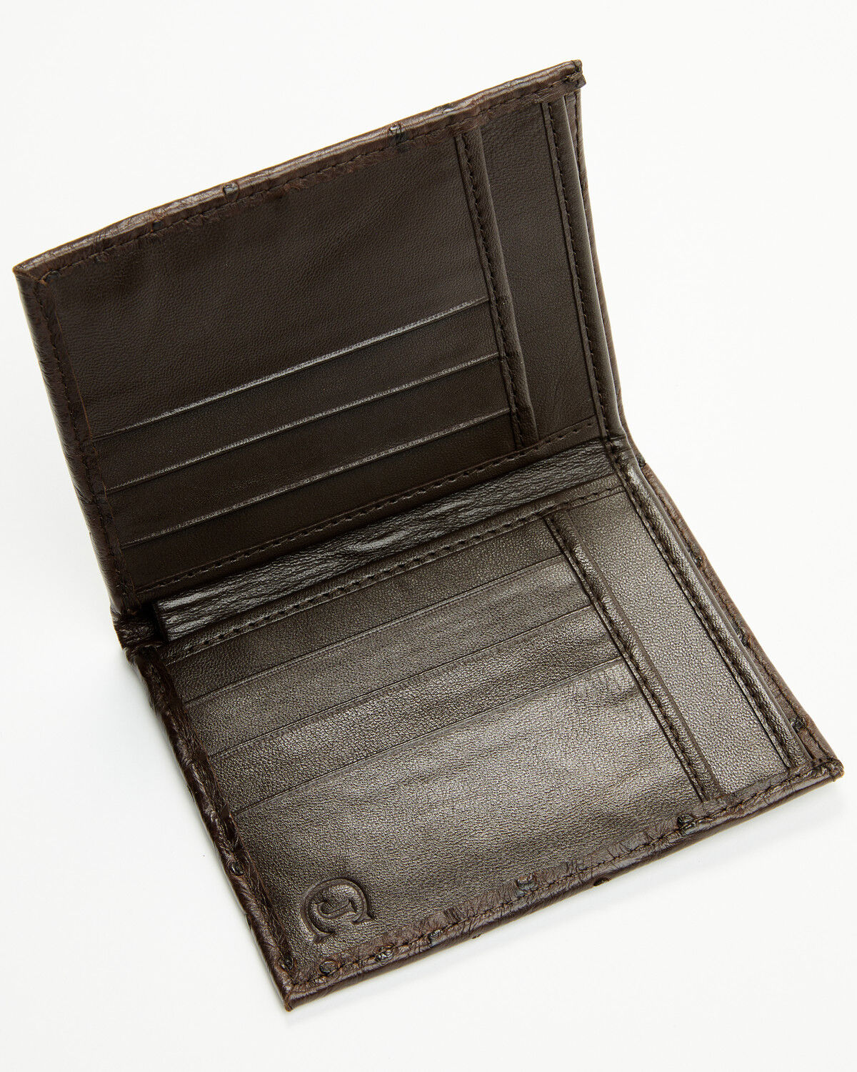 Image #2 - Cody James Black 1978&trade; Men's Dawson Exotic Full-Quill Ostrich Bifold Wallet, Dark Brown, hi-res