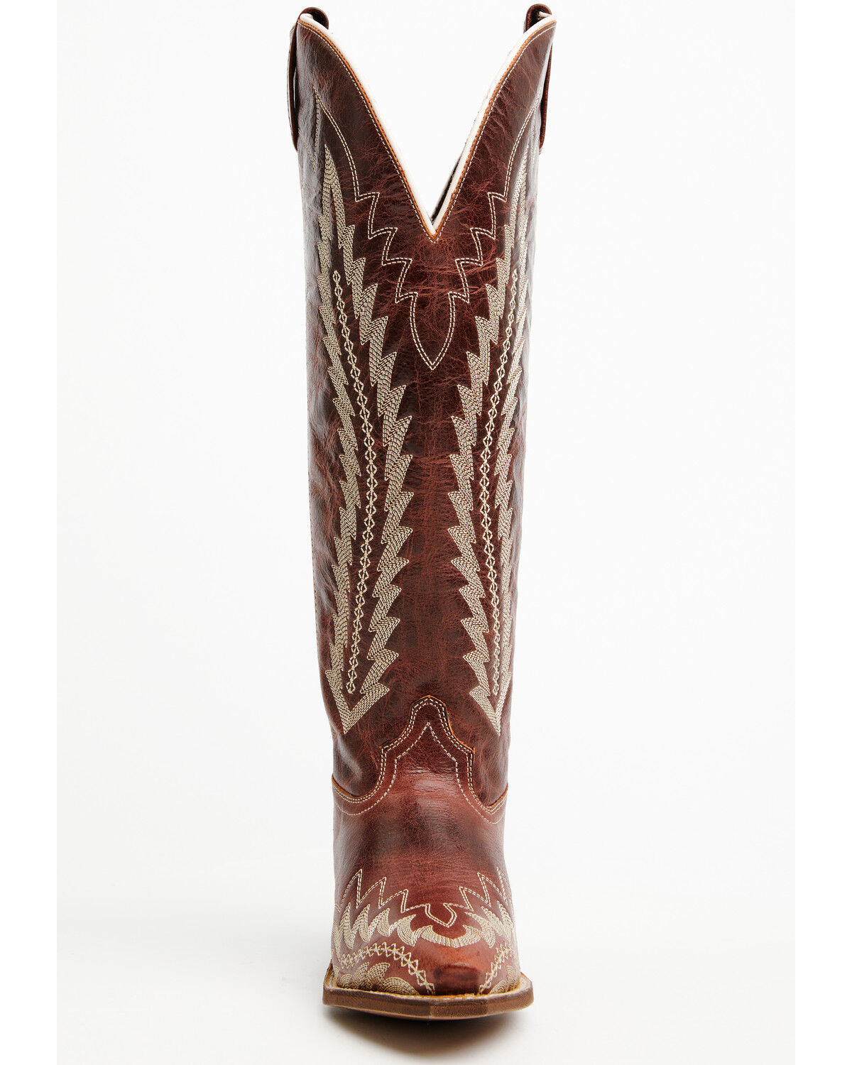 Image #4 - Laredo Women's Roxelle Wide Calf Tall Western Boots - Snip Toe, Red, hi-res