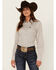 Image #1 - Cinch Women's TENCEL&trade; Striped Long Sleeve Button Down Western Shirt, Purple, hi-res