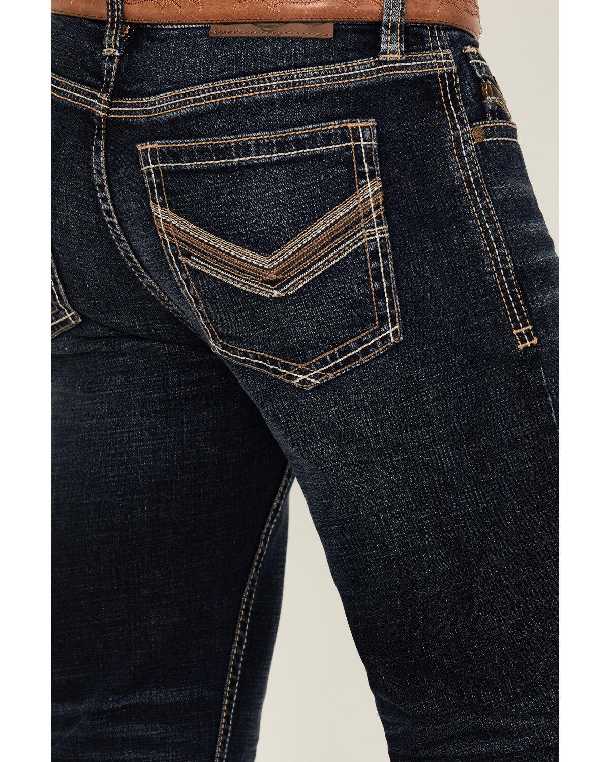 Image #4 - Cody James Men's Night Ranger Wash Wyatt Slim Bootcut Stretch Denim Jeans, Dark Wash, hi-res