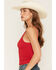Image #2 - Rock & Roll Denim Women's Knit Tank Top, Red, hi-res