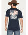 Image #1 - Cody James Men's Desert Flag Patriotic Short Sleeve Graphic T-Shirt, Navy, hi-res