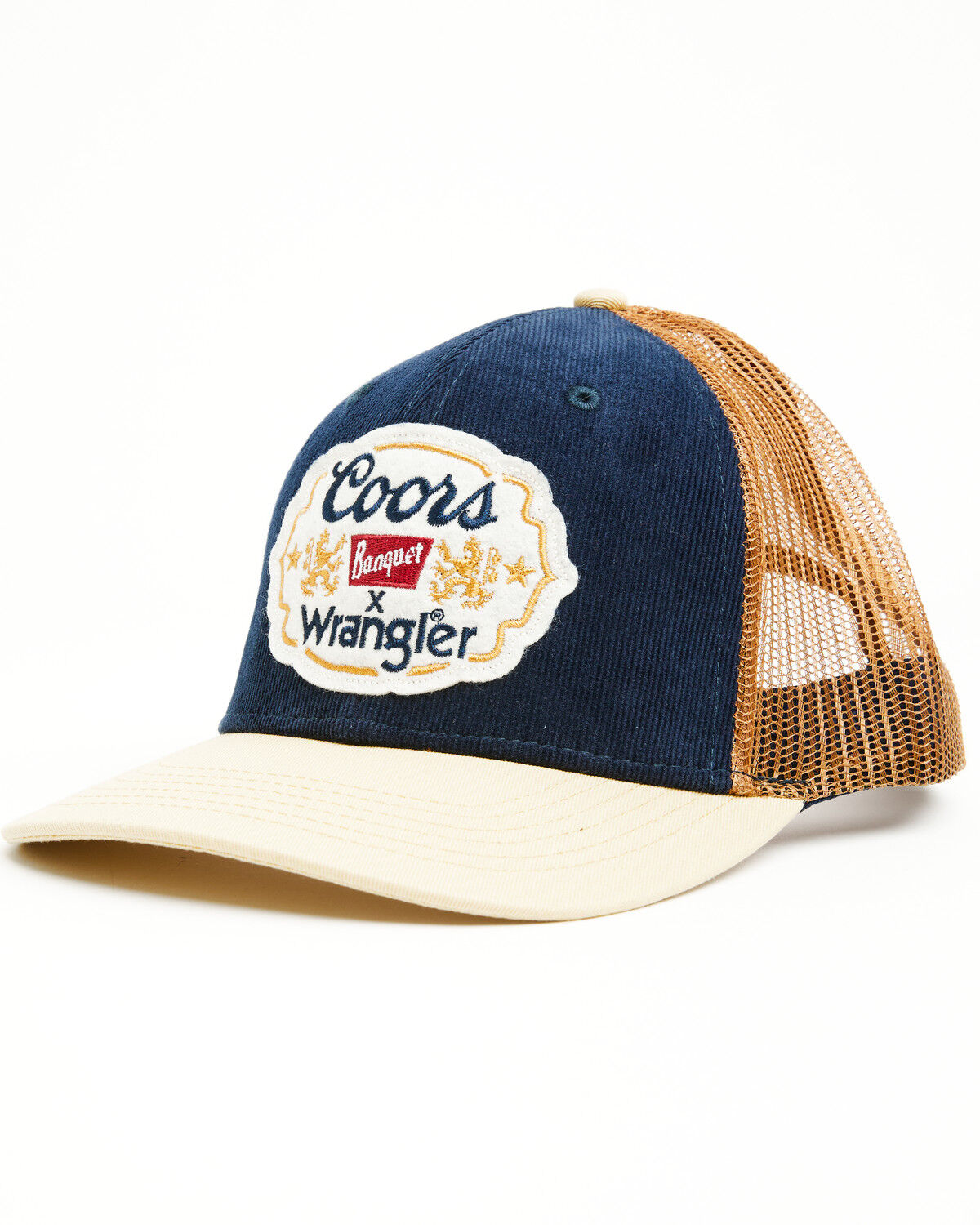 Wrangler X Coors Banquet Corduroy Ball Cap, Brown/blue, hi-res