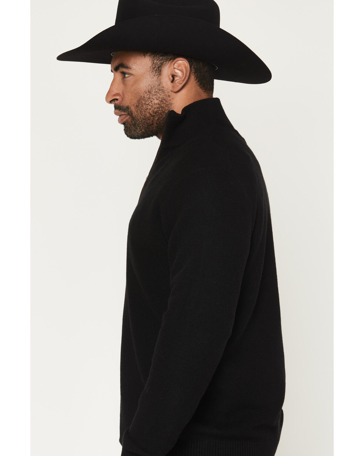 Image #2 - Cody James Black 1978&reg; Men's Parker Solid 1/4 Zip Pullover Sweater, Black, hi-res