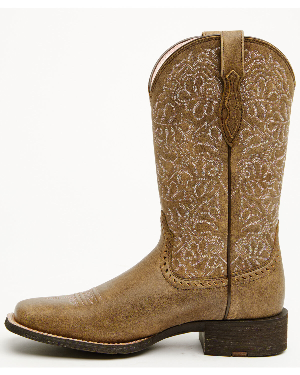Image #3 - Ariat Women's Round Up Remuda Performance Western Boots - Broad Square Toe, Sand, hi-res
