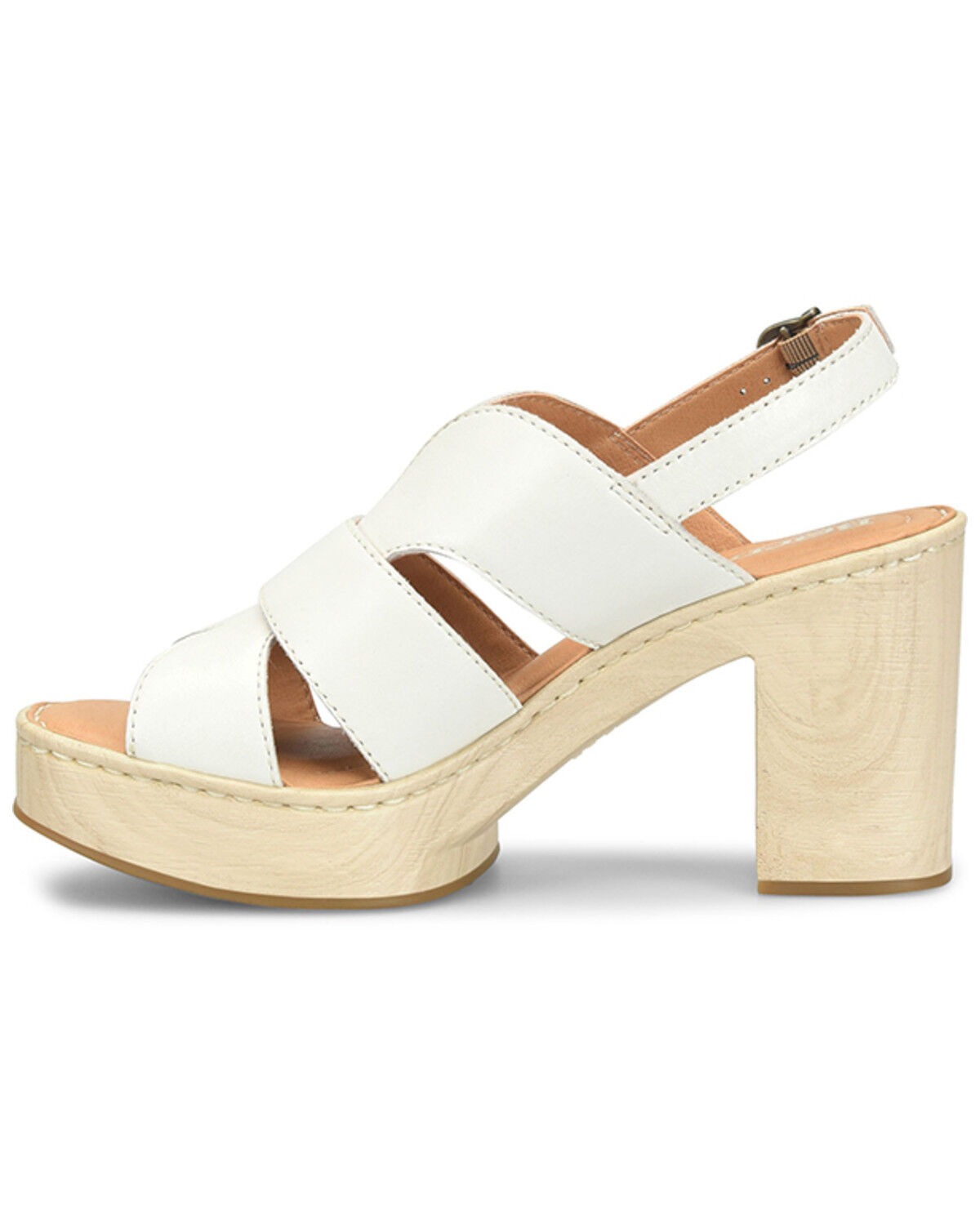 Image #3 - Born Women's Nassu Platform Sandals, White, hi-res
