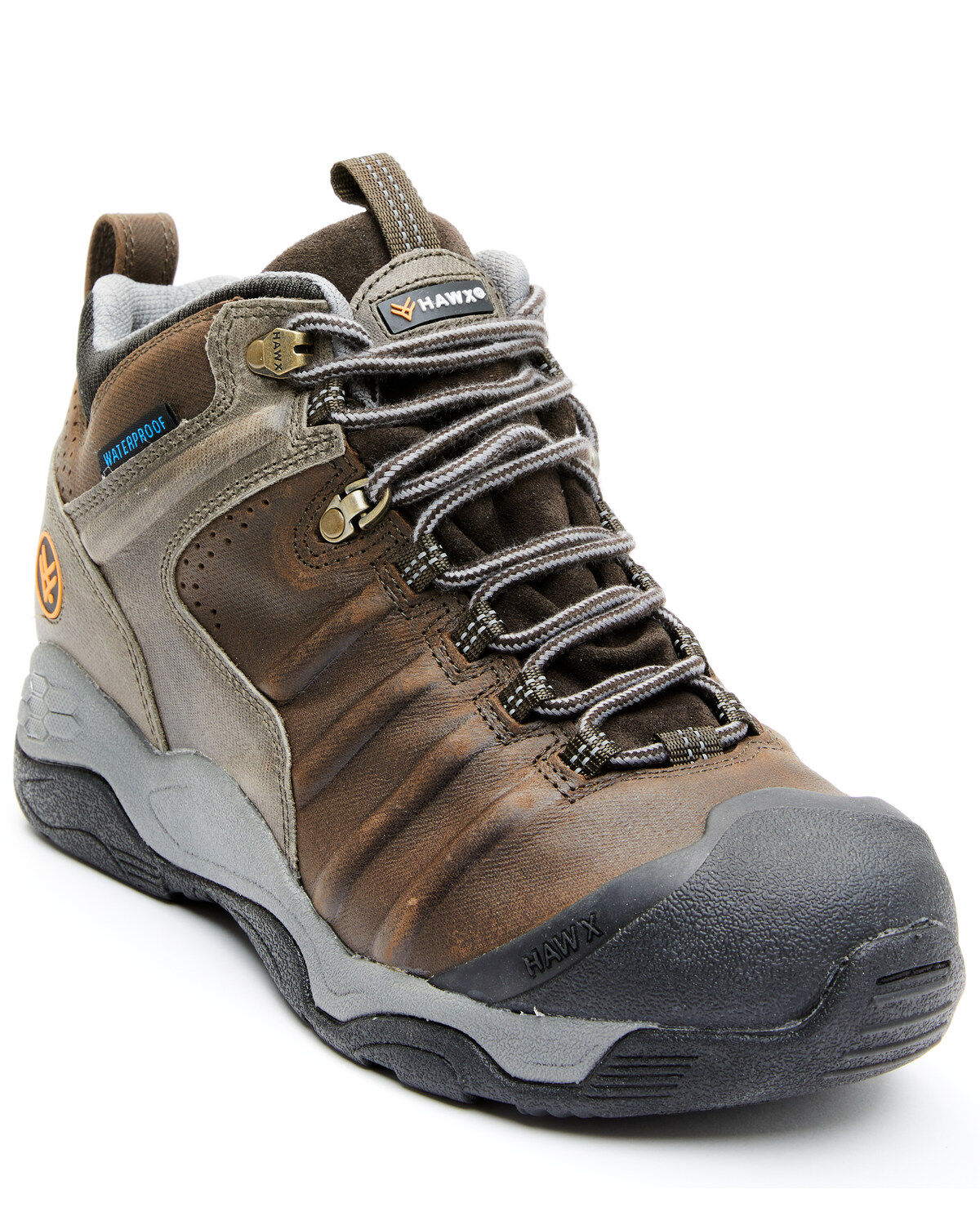 Hawx Men's 4" Axis Waterproof Hiker Boots - Soft Toe, Brown, hi-res