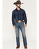 Image #1 - Cinch Men's Ian Medium Wash Slim Bootcut Stretch Denim Jeans, Medium Wash, hi-res