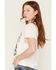 Image #2 - Alpha Collective Women's Cheyenne Rodeo Short Sleeve Graphic Tee, White, hi-res