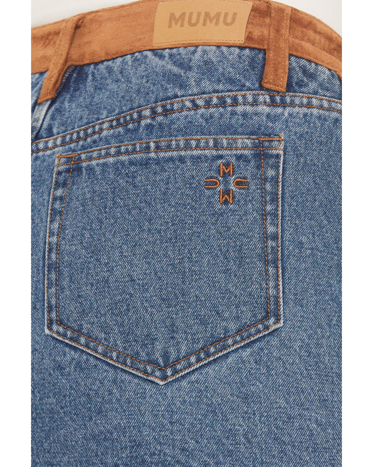 Image #4 - Show Me Your Mumu Women's Dawson Medium Wash Mini Denim Skort, Medium Wash, hi-res