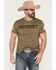 Image #1 - Grunt Style Men's Patriot Short Sleeve Graphic T-Shirt, Olive, hi-res