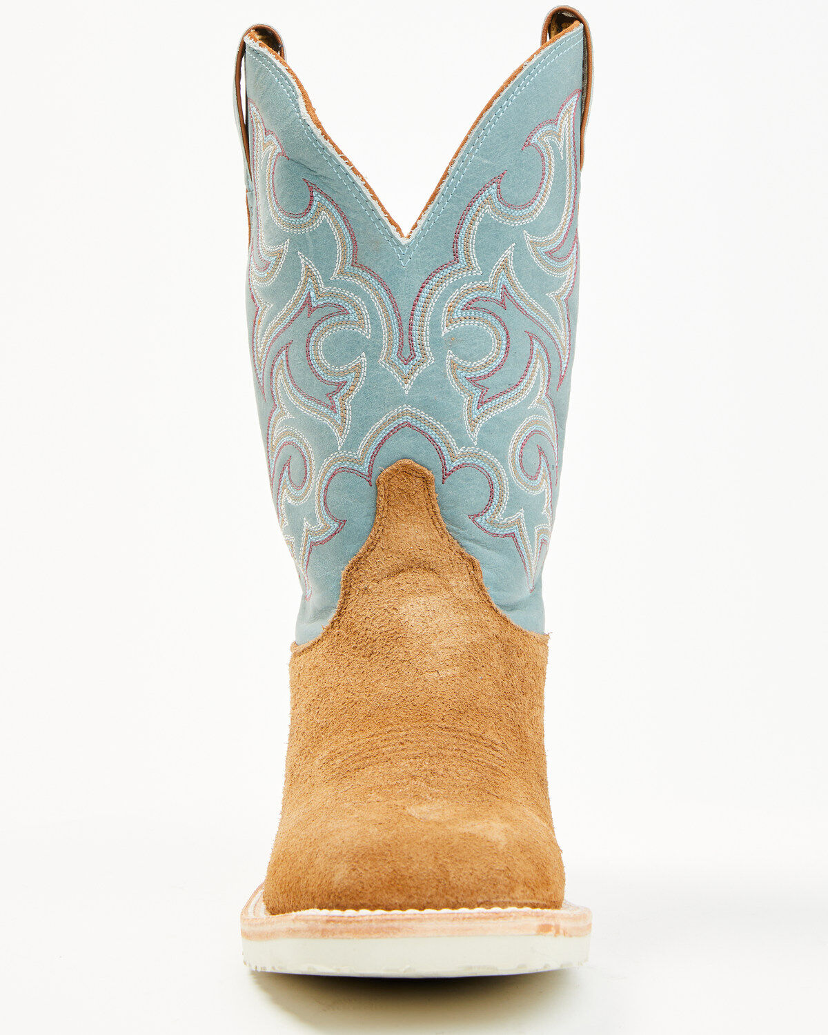 Image #4 - Justin Men's Alamo Roughout Performance Western Boots - Broad Square Toe, Tan, hi-res