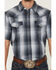 Image #3 - Cody James Men's Weed Wacker Plaid Print Short Sleeve Snap Western Shirt - Big, Blue, hi-res