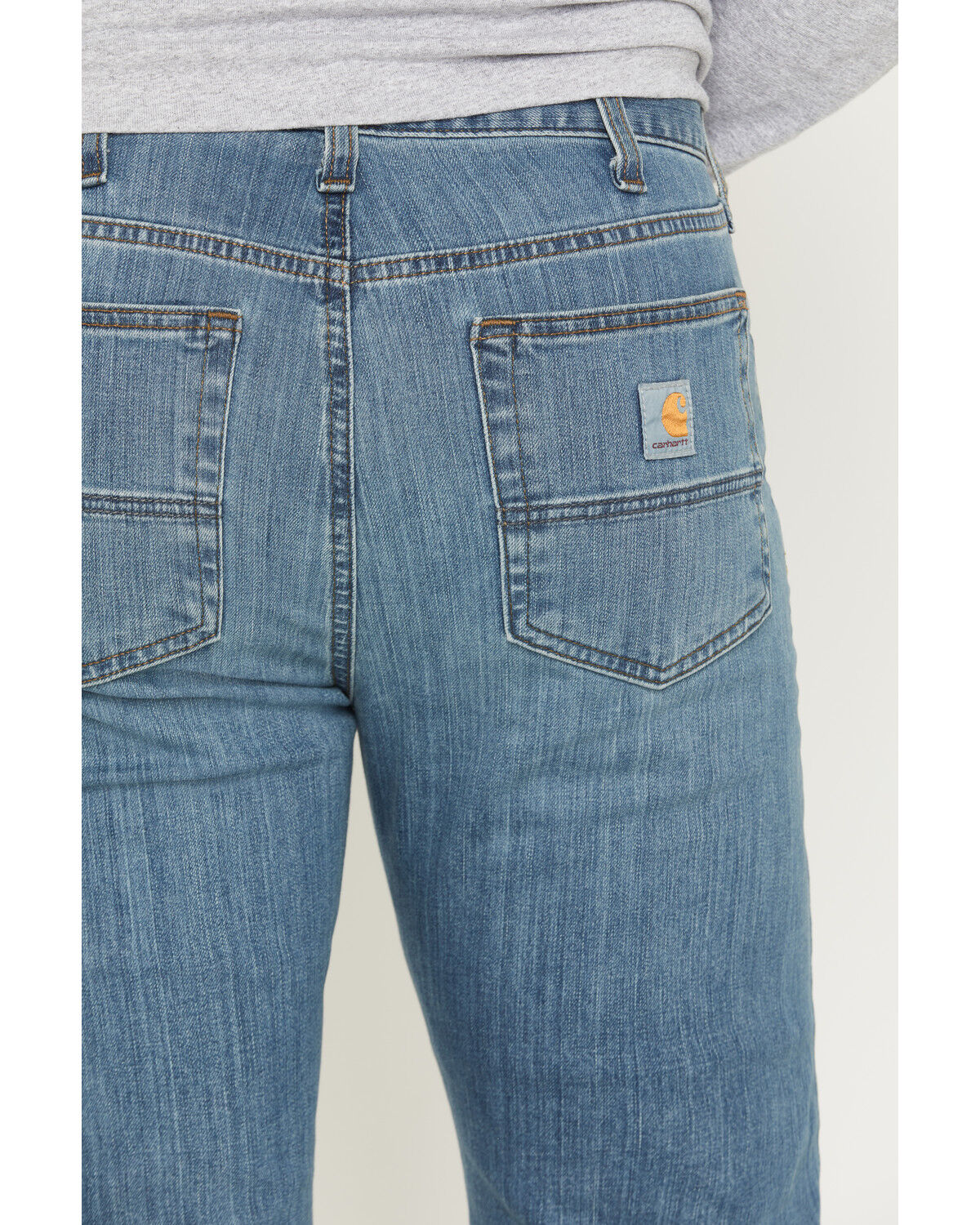 Image #4 - Carhartt Men's Rugged Flex&reg; Relaxed Straight Work Jeans, Blue, hi-res