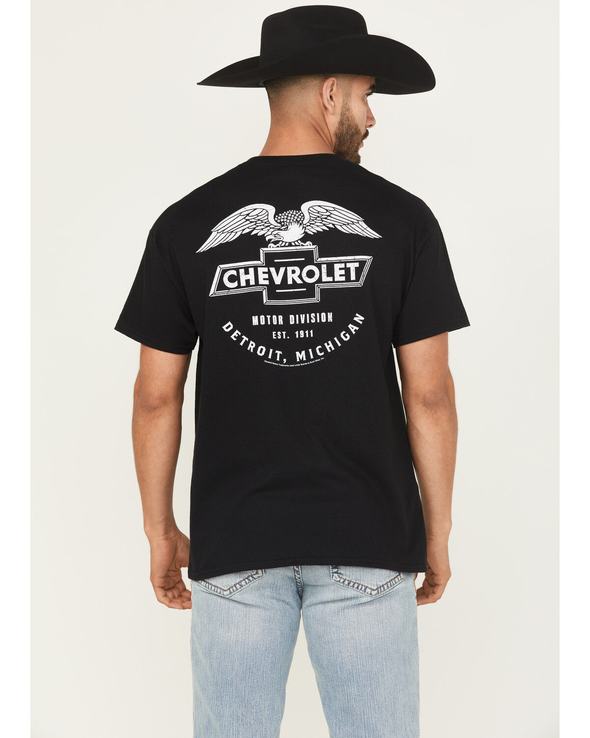 Buckwear Men's Chevy Eagle Short Sleeve Graphic T-Shirt - Big, Black, hi-res