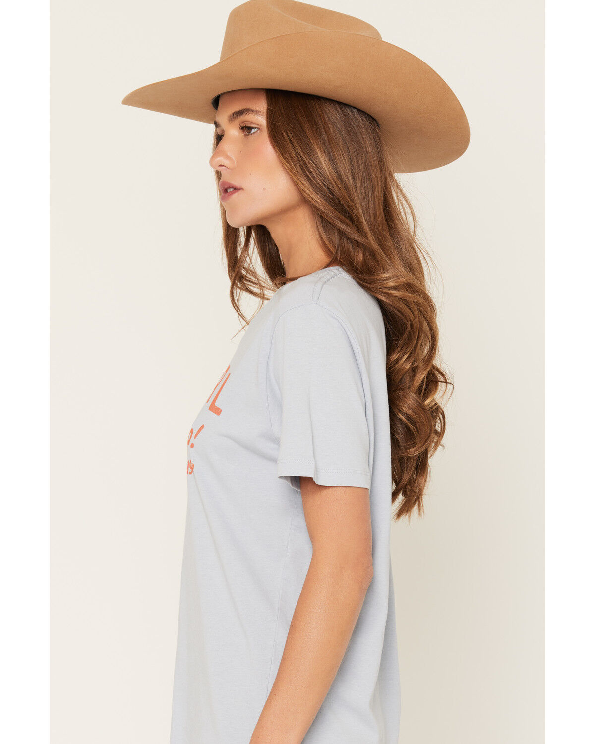 Image #2 - Cowgirl Up Women's Logo Star Short Sleeve Graphic Tee, Blue, hi-res