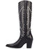 Image #3 - Dingo Women's Diamonds Forever Tall Western Boots - Round Toe, Black, hi-res