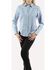 Image #1 - Scully Women's Floral Tonal Embroidered Long Sleeve Snap Western Shirt, Light Blue, hi-res