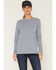 Image #1 - Carhartt Women's Loose Fit Heavyweight Long Sleeve Graphic Tee, Navy, hi-res