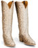 Image #4 - Tony Lama Women's Black Label Exotic Python Tall Western Boots - Snip Toe, Tan, hi-res