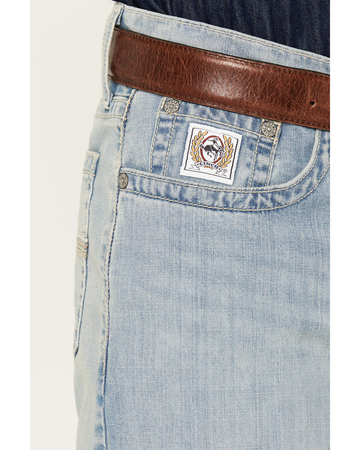 Image #2 - Cinch Men's White Label Light Wash Relaxed Straight Leg Stretch Denim Jeans, Light Wash, hi-res