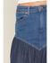 Image #2 - Wrangler Women's Modern Two Tone Denim Maxi Skirt, Blue, hi-res