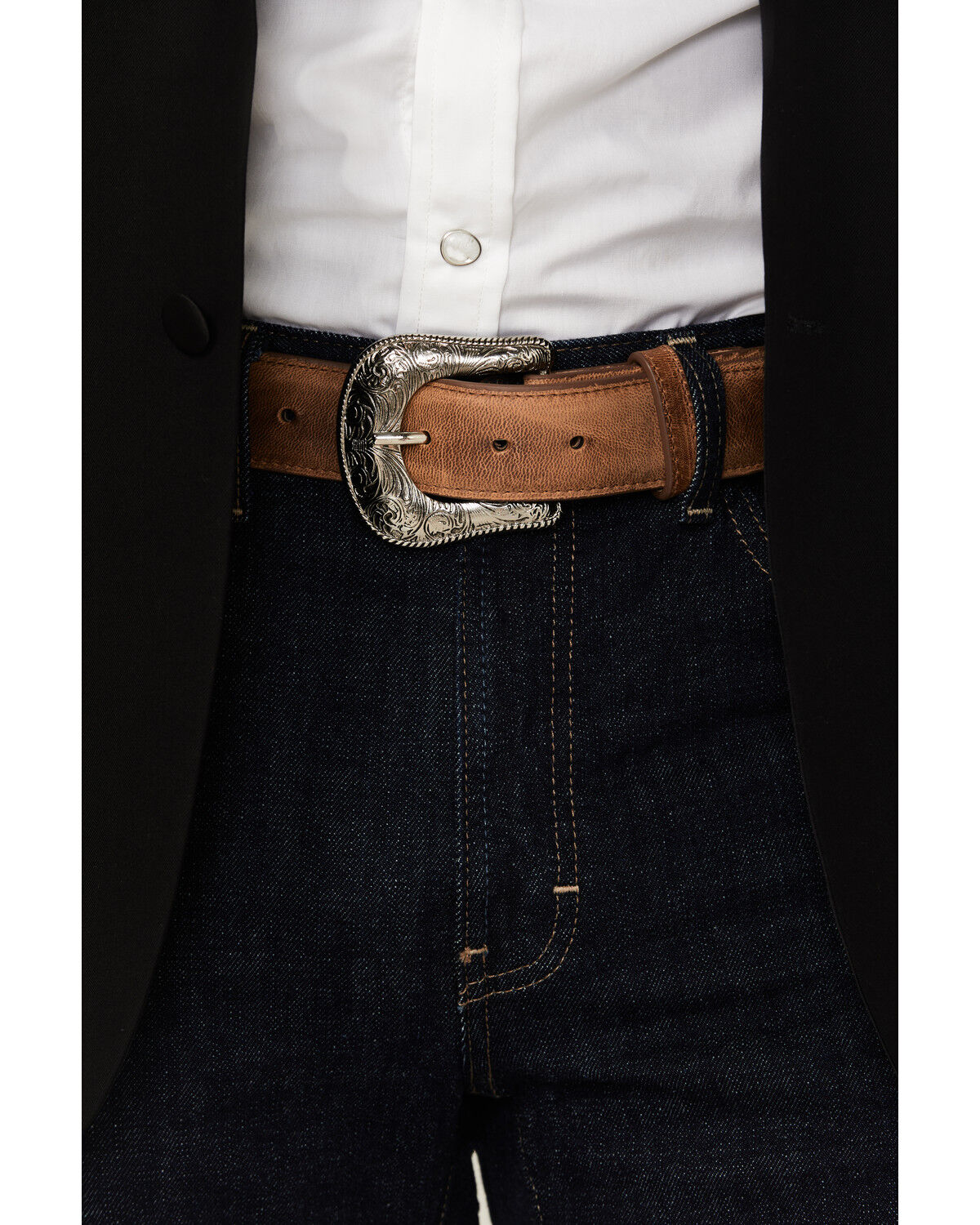 Image #4 - Cody James Black 1978&trade; Men's Smooth Leather Belt, Distressed Brown, hi-res