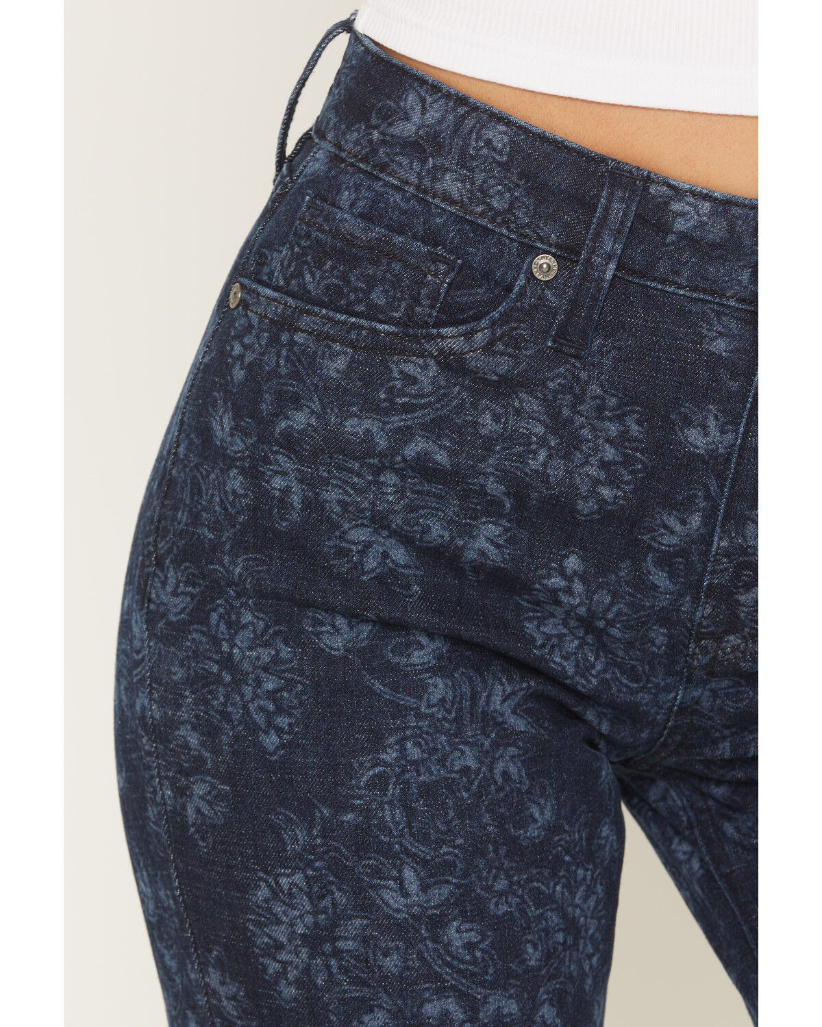 Image #3 - Shyanne Women's Lu Dark Wash Serena High Rise Slim Wide Leg Comfort Stretch Denim Jeans, Dark Wash, hi-res