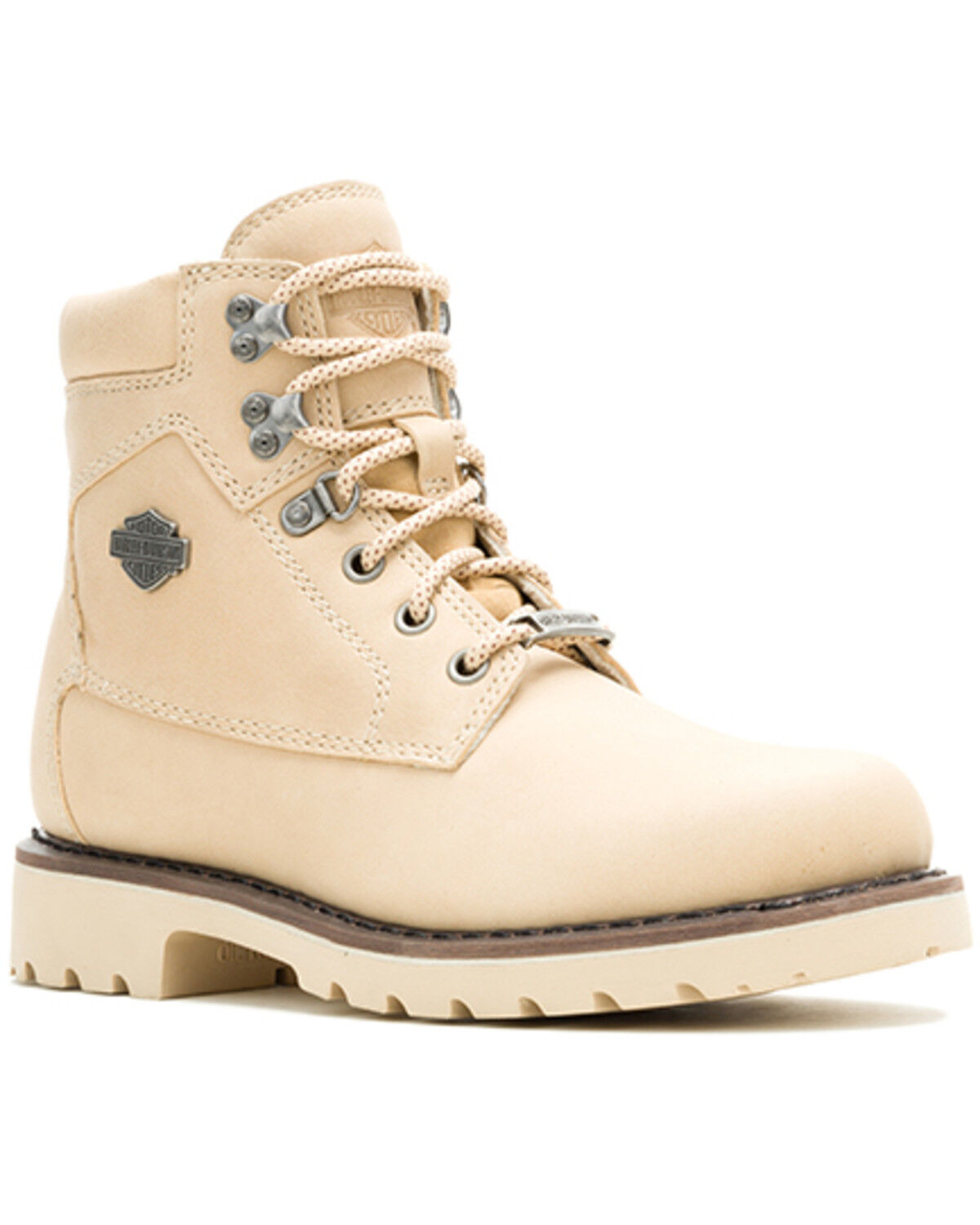 Image #2 - Harley Davidson Women's 5.5" Badlands Motorcycle Boots - Round Toe, Sand, hi-res