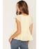 Image #4 - Ash & Violet Women's Short Sleeve Tie-Front Tiered Blouse, Yellow, hi-res