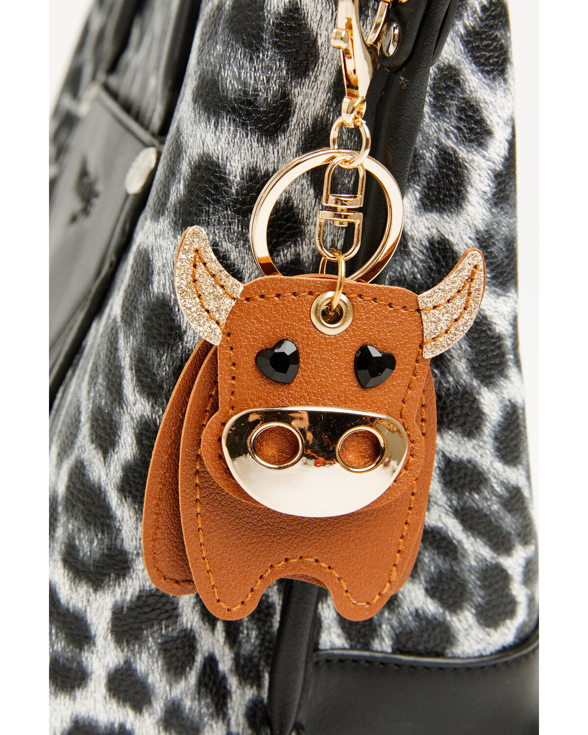 Image #2 - Shyanne Women's Bull Stacked Bag Charm, Brown, hi-res