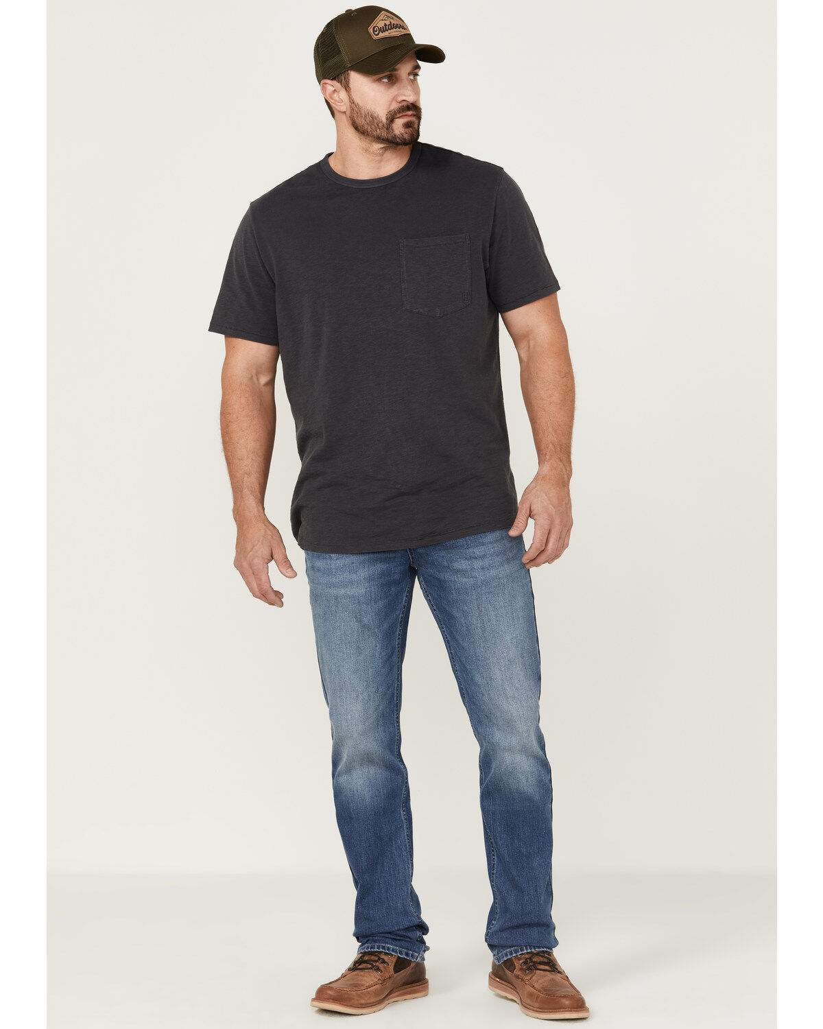 Image #1 - Brothers and Sons Men's Backcountry Wash Tucker Slim Straight Stretch Denim Jeans, Light Medium Wash, hi-res